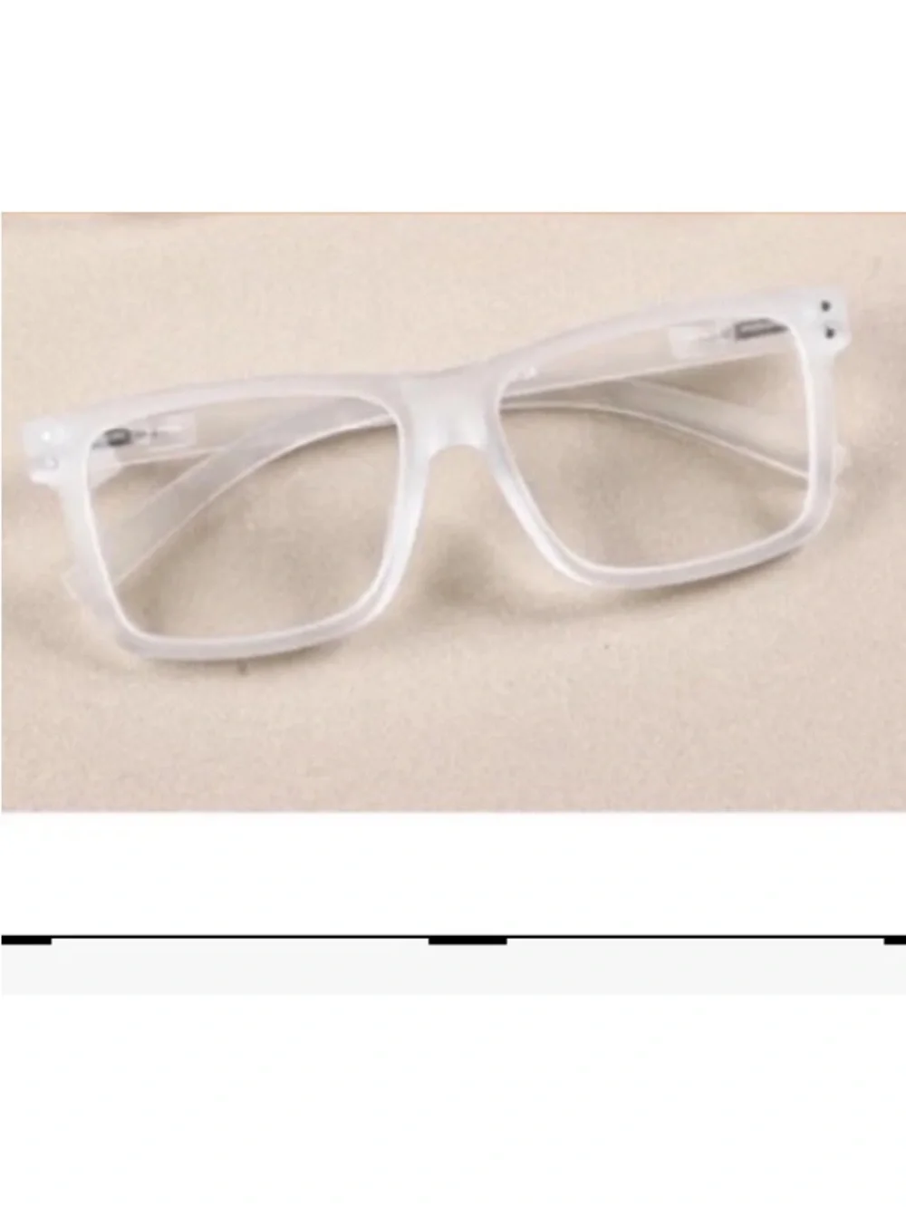 Square Clear Modern Reading Glasses Spring Hinges Unisex Transparent Readers 2.5